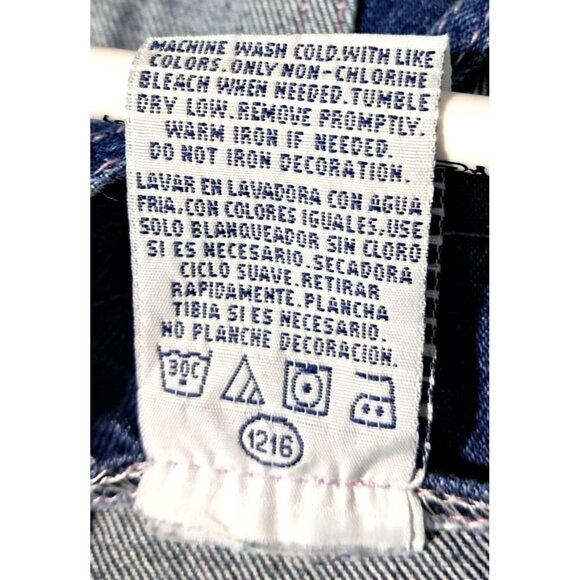 Baby Grand Infant Girls Embroidered Denim Overalls 3-6M - Picture 4 of 11